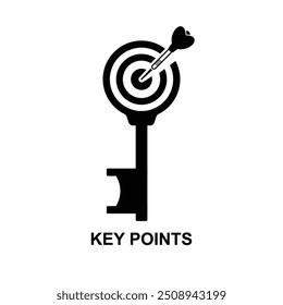 Key point icon isolated on background vector illustration.