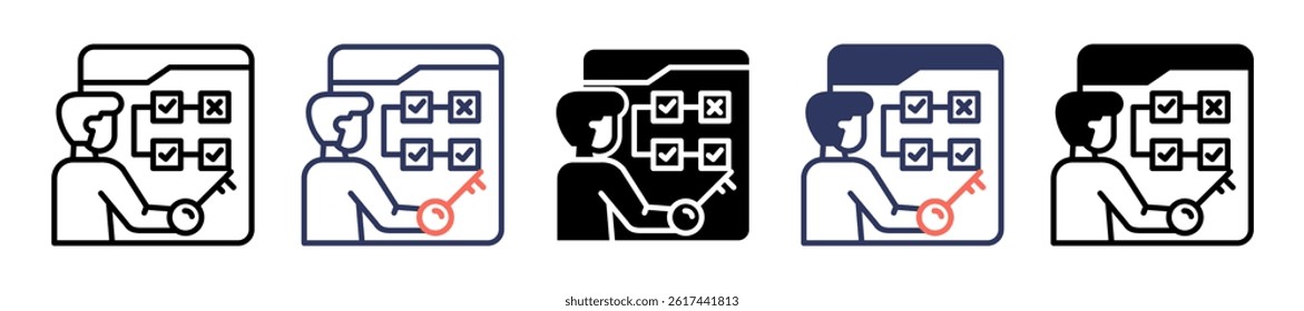 Key Point Icon multiple Vector Illustration
