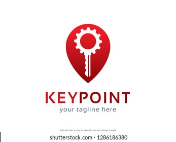 Key Point Logo Template Design Vector, Emblem, Concept Design, Creative Symbol, Icon