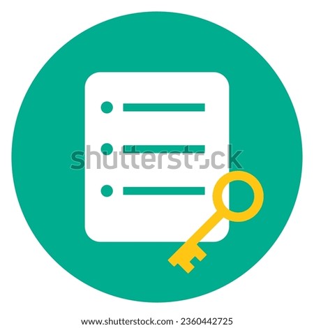 Key points checklist icon. Clipart image isolated on white background