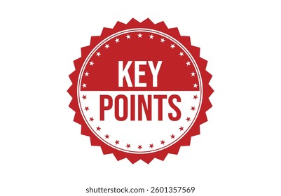 Key points red ribbon label banner.