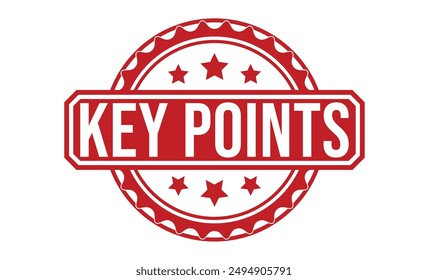 Key Points rubber stamp on white background. Key Points Stamp.