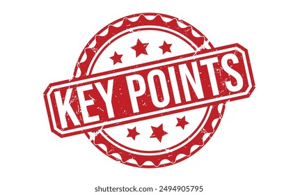 Key Points rubber stamp on white background. Key Points Stamp.