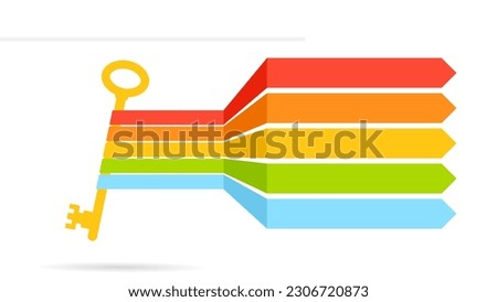 Key points slide template. Clipart image