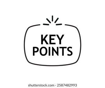 key points text information sign 