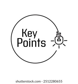 key points text on white background