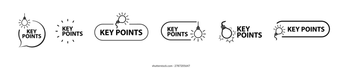 key points text on white background
