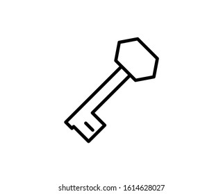 Key premium line icon. Simple high quality pictogram. Modern outline style icons. Stroke vector illustration on a white background. 