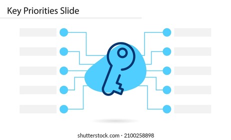 Key Priorities Slide Template. Clipart Image