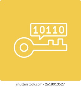 Ícone de vetor de Programação de Chave. Pode ser usado para impressão, aplicativos móveis e da Web.