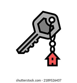 key property estate home color icon vector. key property estate home sign. isolated symbol illustration