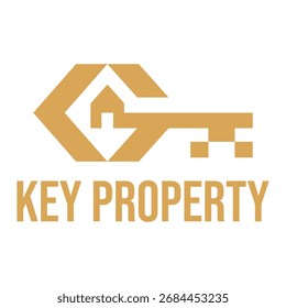 Key Property Flat minimalistisches Logo-Design