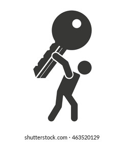 key property isolated icon vector illustration design