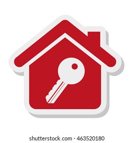 key property isolated icon vector illustration design