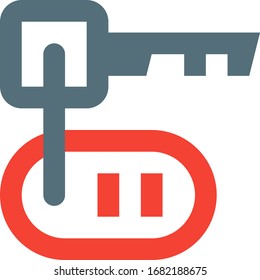 key, protection, safe - vector icon