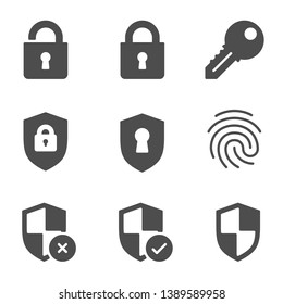 Key Protection Symbol Set Icon