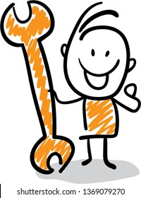 
key puzzle Doodle style vector illustration object isolated hand draw