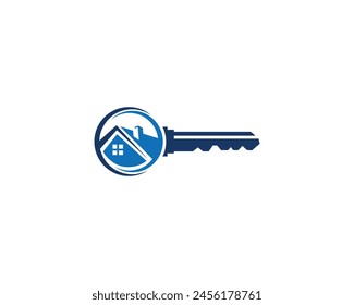 Key real estate logo design icon vector concept template.