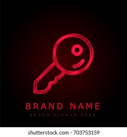 Key red chromium metallic logo