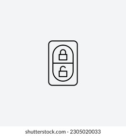 Ilustración vectorial de icono remoto clave. Trazo editable.