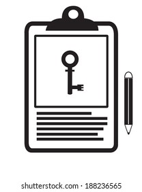 key report with clipboard
