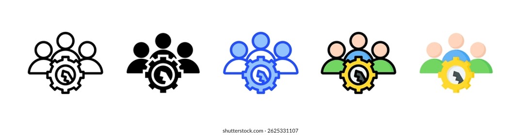 Key Resources Icon Collection With Multiple Styles