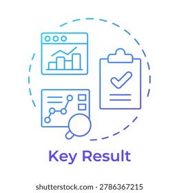 Key result blue gradient