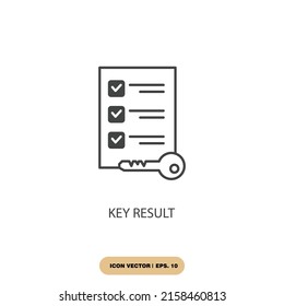 Key Result Icons  Symbol Vector Elements For Infographic Web