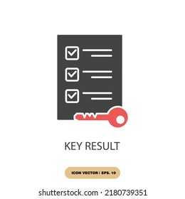 Key Result Icons  Symbol Vector Elements For Infographic Web