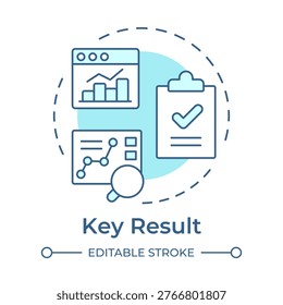 Key result soft blue