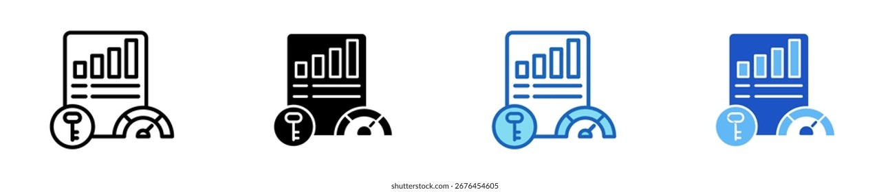 Resultados clave Conjunto de iconos de gráficos Colección de estilos múltiples