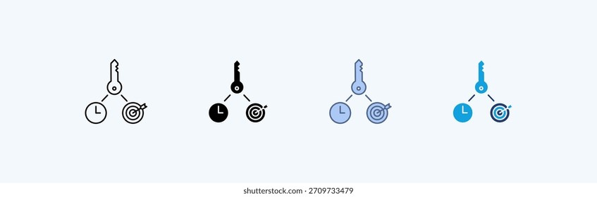 Vetor de Ilustração de Ícones Múltiplos de Resultados de Chaves