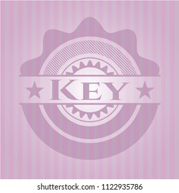 Key retro pink emblem