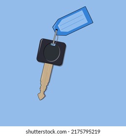 key with a key ring. vector illustration