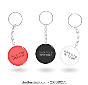 Key rings set, vector illustration