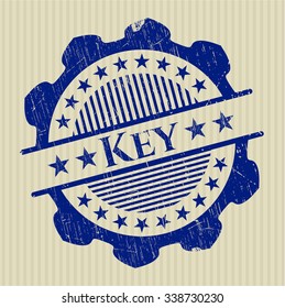 Key rubber grunge texture seal