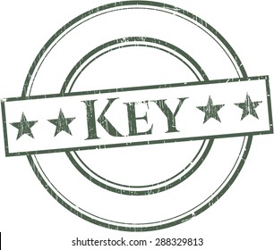 Key rubber stamp 