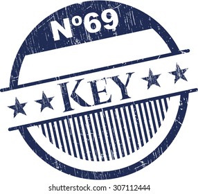 Key rubber stamp