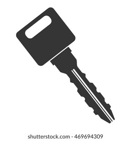 key safe car square door security lock metal object vector illustration