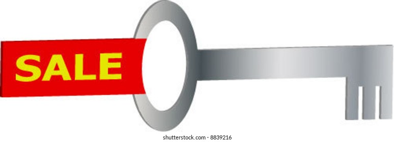 Key sale vector illustration