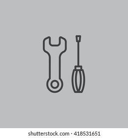 Key screwdriver Icon Vector
