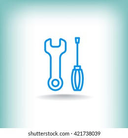 Key screwdriver Icon Vector