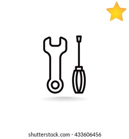 Key screwdriver Icon Vector