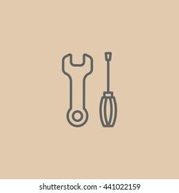 Key screwdriver Icon Vector