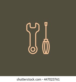 Key screwdriver Icon Vector. 