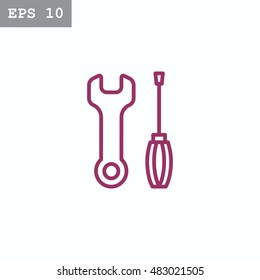 Key screwdriver Icon Vector.