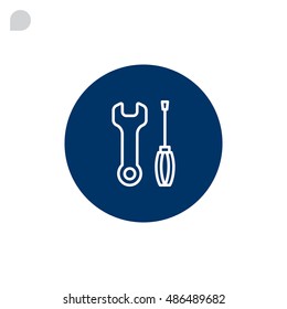Key screwdriver Icon Vector.