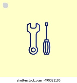 Key screwdriver Icon Vector.