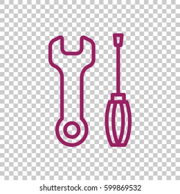 Key screwdriver Icon Vector.