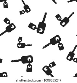 Key seamless pattern background. Business flat vector illustration. Key sign symbol pattern.